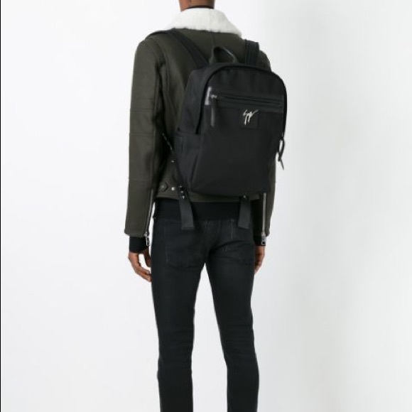 giuseppe zanotti BNIB black logo tech backpack - Picture 7 of 10